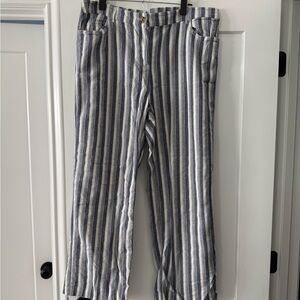Chico's Striped Blue and White Pants
